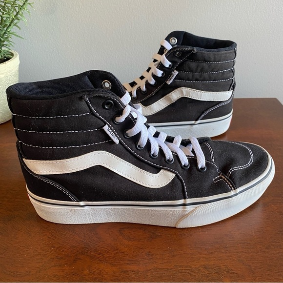 Vans Sk8-Hi High-Top Sneakers with Signature Stripe - All Canvas - Picture 7 of 8